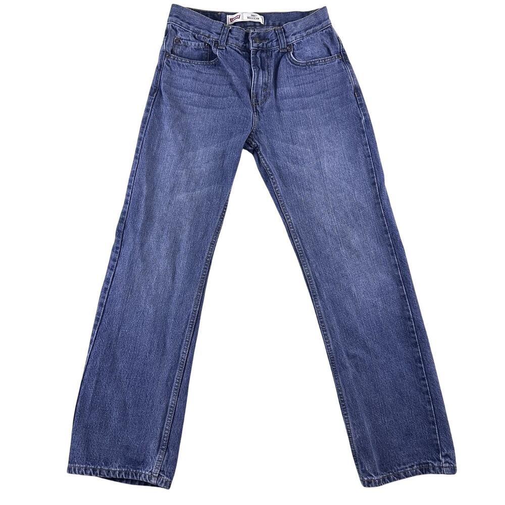 Levis Jeans Boys 14 Reg W27xL27* Blue 550 Relaxed Straight Fit Medium Wash Denim